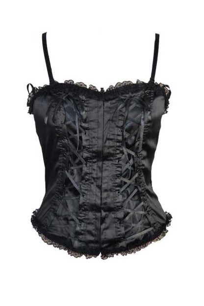 Basque Satin In Black Size10+