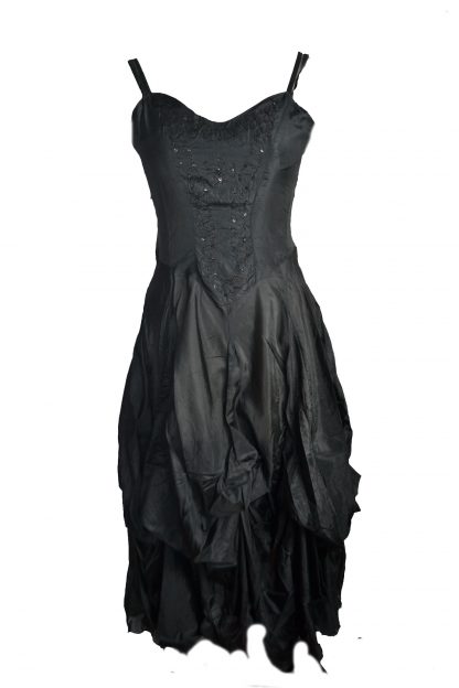 Dress Long Ruched Black