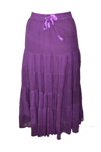 Skirt Long Terry Voil Purple Size 16