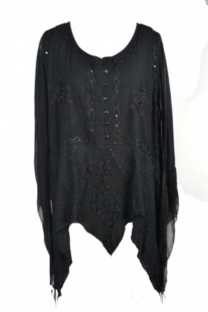 Blouse Rayon Black Size 22