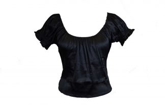 Blouse Black Taffeta Size 12