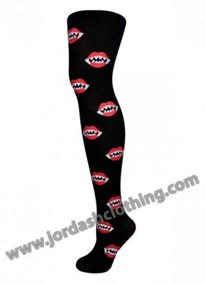 Opaque Vampire Bite Print Tights DS/Tg/7930