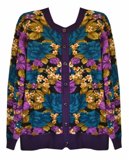 Cardigan Knitted L Purple One