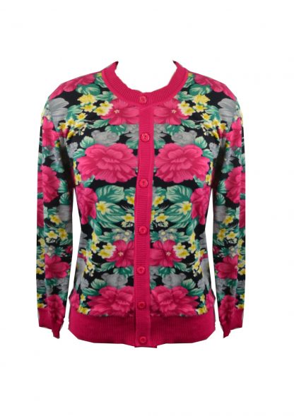 Cardigan Knitted Pink One Size
