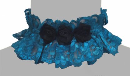 Choker lace flower in Turquoise