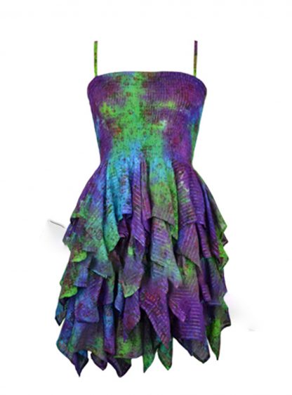 Jordash Dress Purple And Lime
