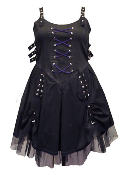 Dark Star Dress Blk And Pur XL