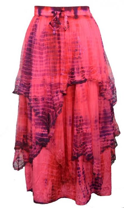 Skirt Long Mesh Pink