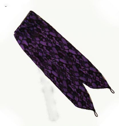 Gloves Purple With Lace
