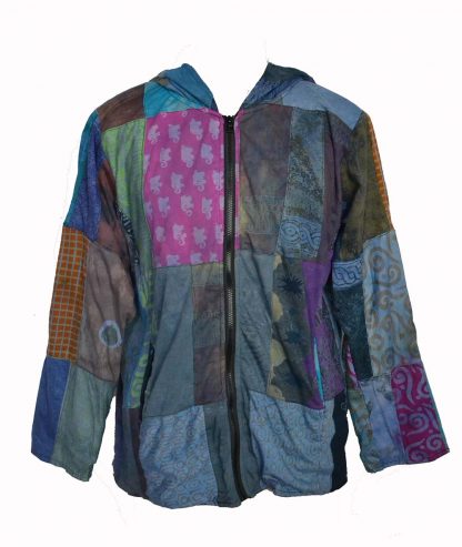 Jacket Capucon Zip Patchwork