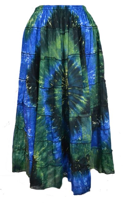 Skirt Long Tiered Green