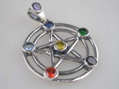 Pendant Silver Pentagram Stone