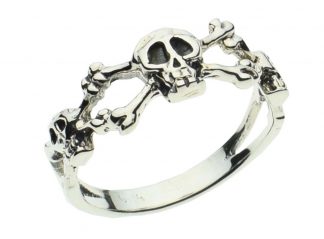 Ring Silver Triple Skull