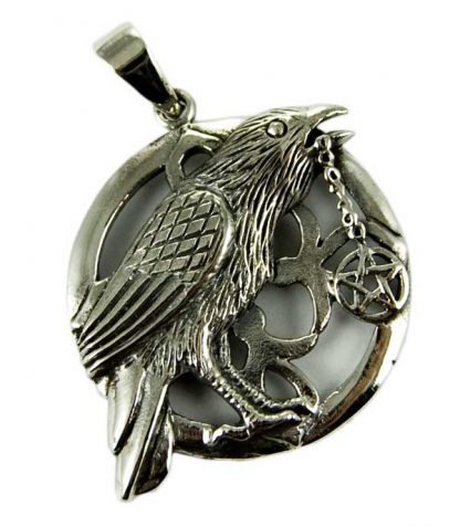 Silver Pendant Raven Pentagram Lisa Parker Licensed