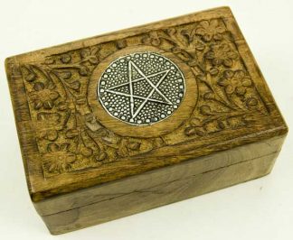 Box Wooden With Pentagram