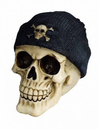 Skull Ivory Wearing Beanie Hat