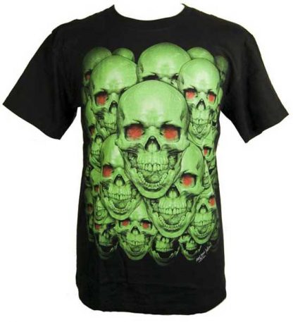 T-Shirt Large Skulls Glow