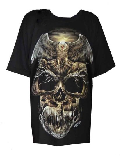 T-Shirt XL Skull Animals