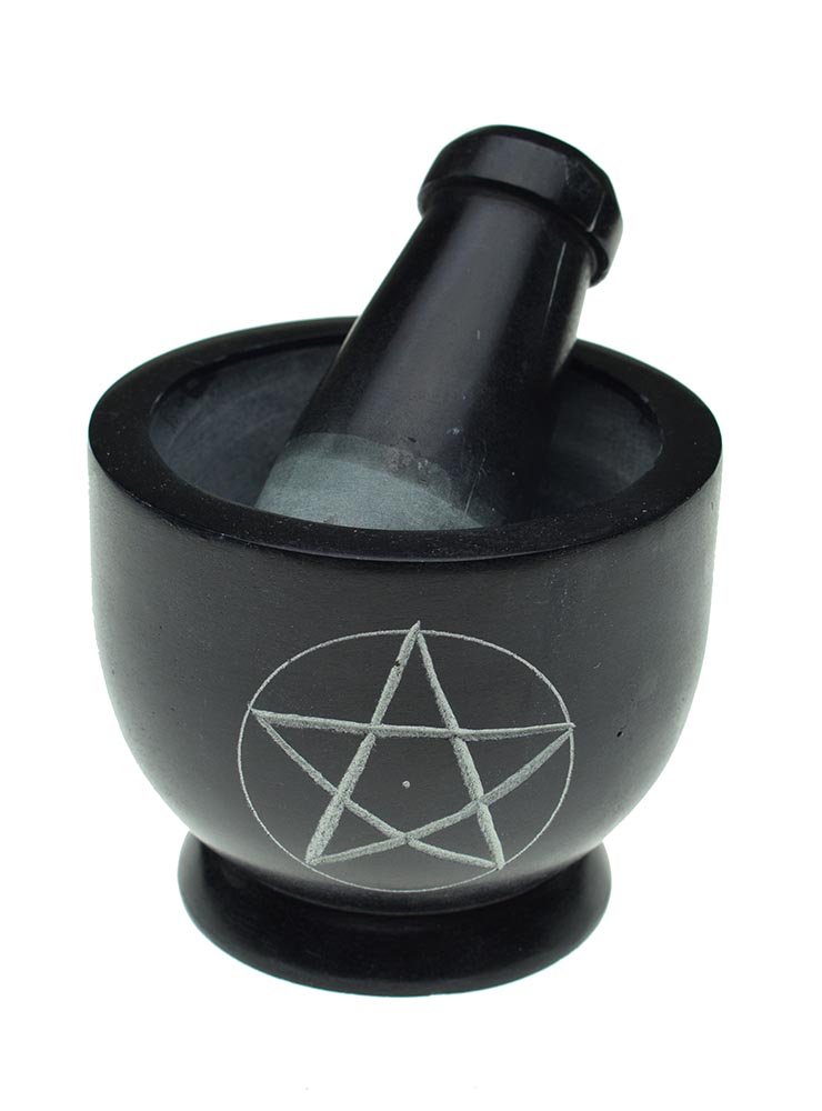 Soapstone Pestle And Mortar Pentagram | Jordash Clothing