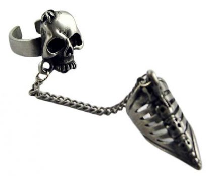 Ring Pewter With Skull Head