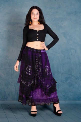 Jordash Skirt Gail Multi TQ Purple