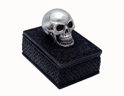 Skull Silver On Black Box