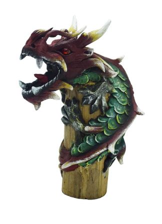 Dragon On Wood Base H7.5 Inch