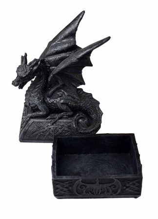 Dragon On Plinth Black