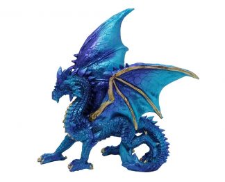 Dragon Sitting Blue 21X10cm