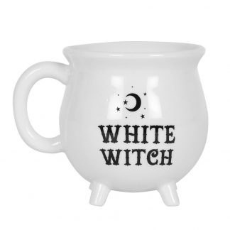 Cauldron Mug White Witch