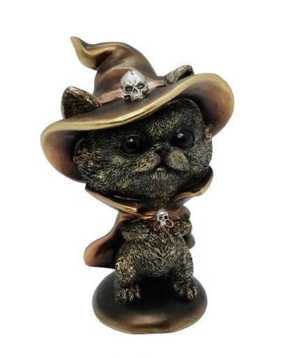 Cat With Hat and Skull 15cm