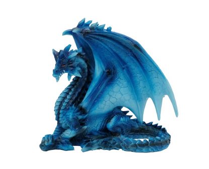 Dragon Sitting Blue 18.5X13X17
