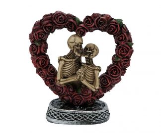 Skeleton Couple In Rose Heart