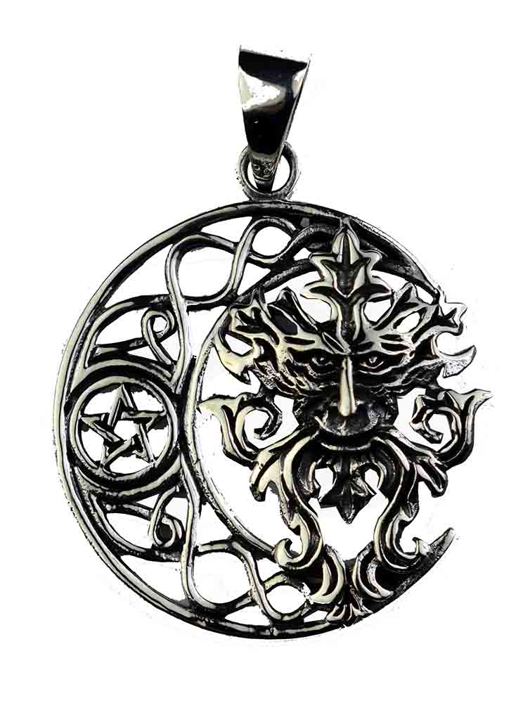 Silver Pendant Celtic GreenMan