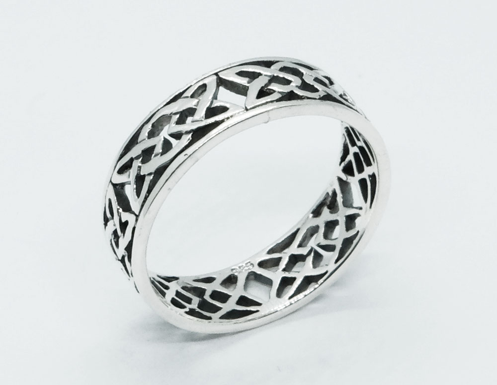 Silver Ring Celtic Band 7mm