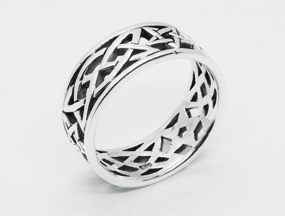 Silver Ring Celtic Band 10mm