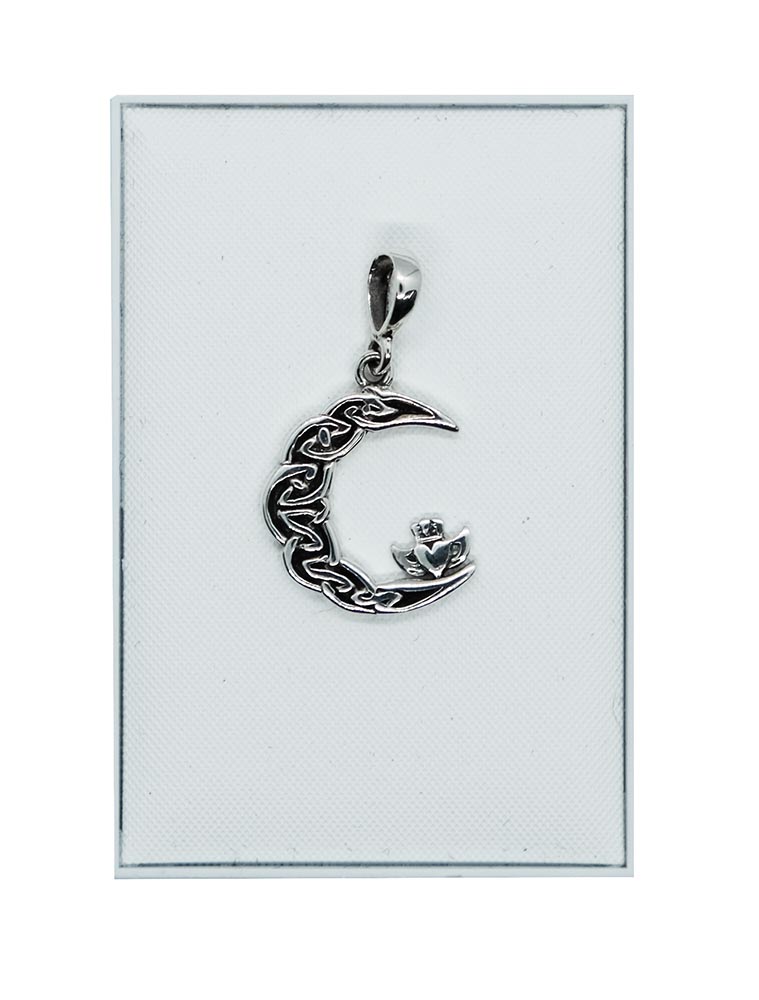 Silver Pendant Celtic Moon