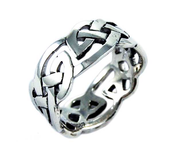Silver Ring Celtic Knot Band