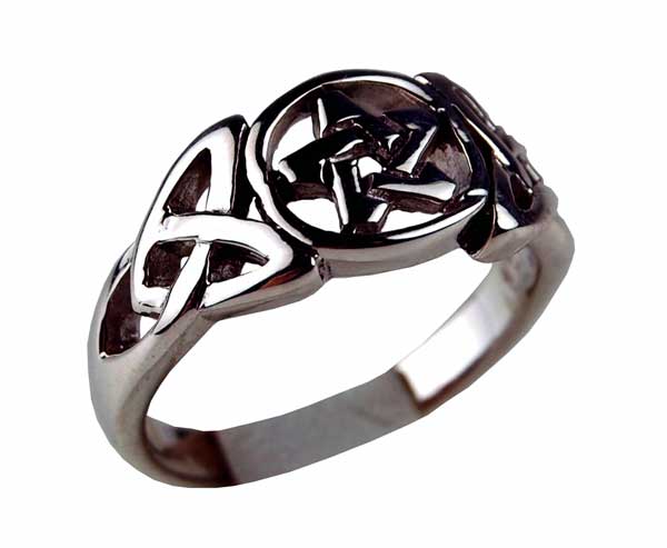 Silver Ring Penta Cut Celtic