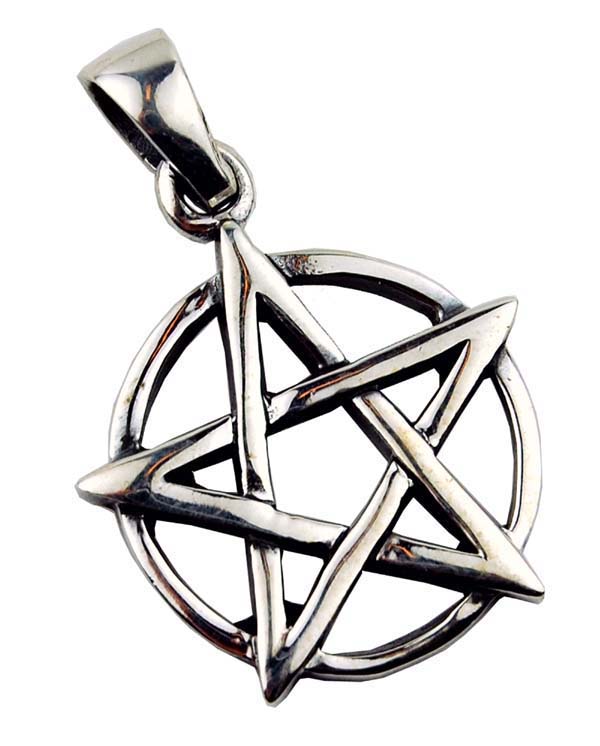 Silver Pendant Pentagram 3cm