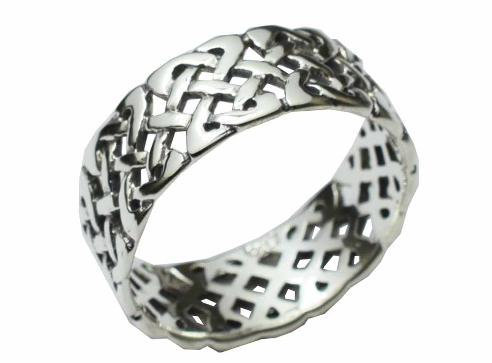 Silver Ring Celtic Cut Band