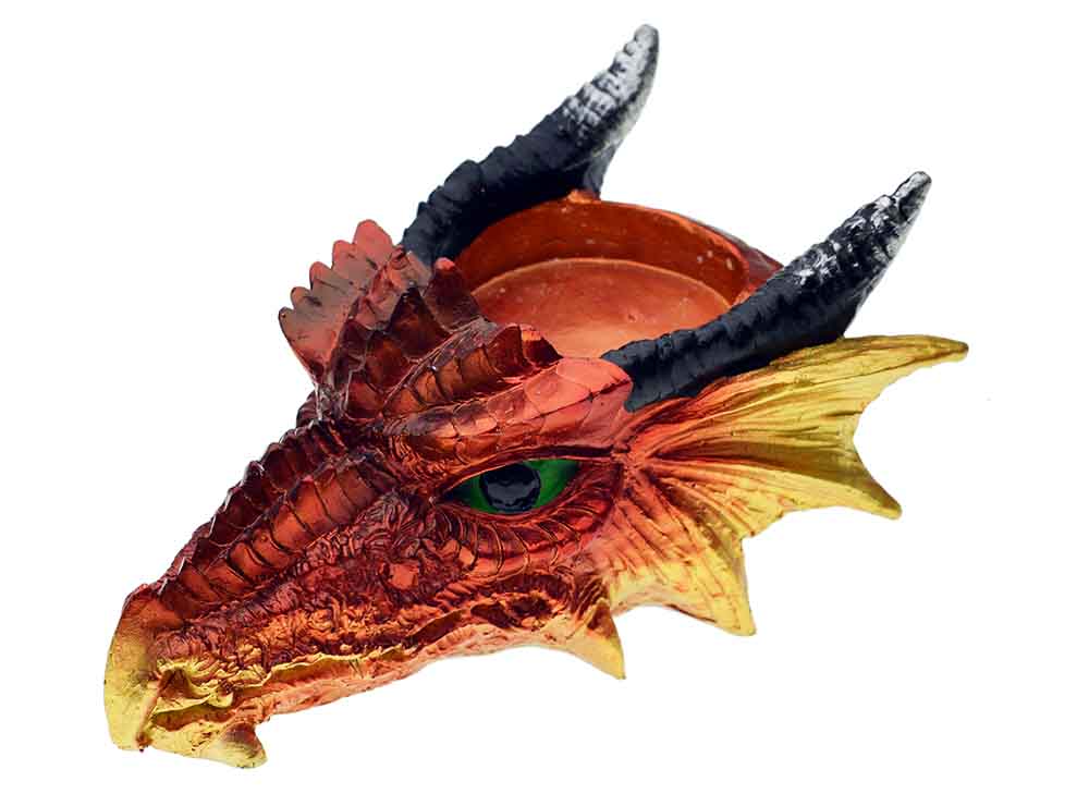 T-Light Holder Dragon Head Red