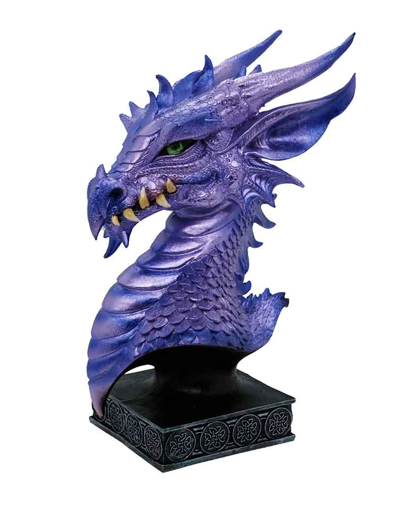 Dragon Head On Stand Purple