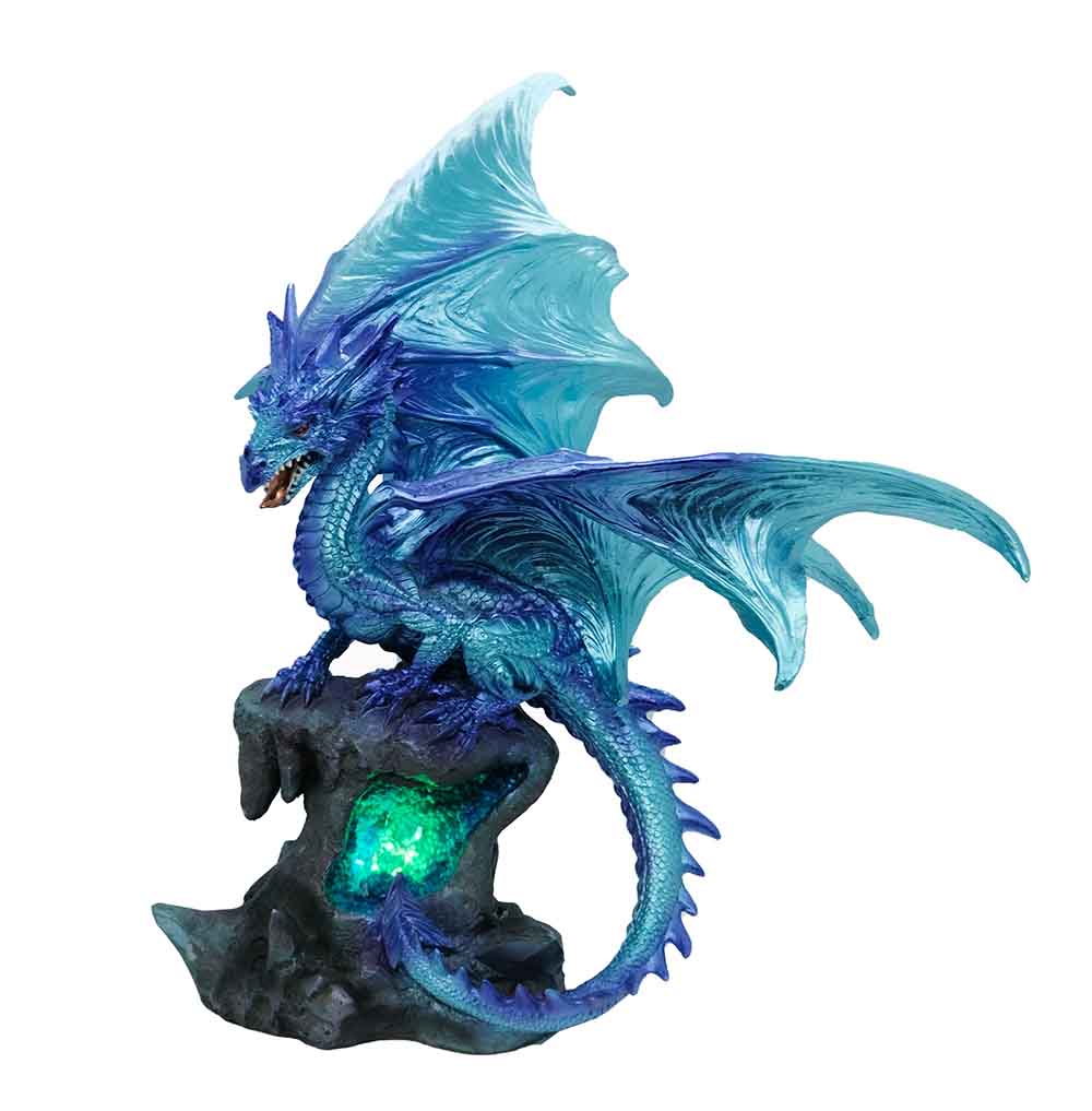 Dragon on Rock Blue